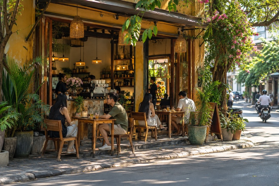 A contemporary cafe in Vietnam